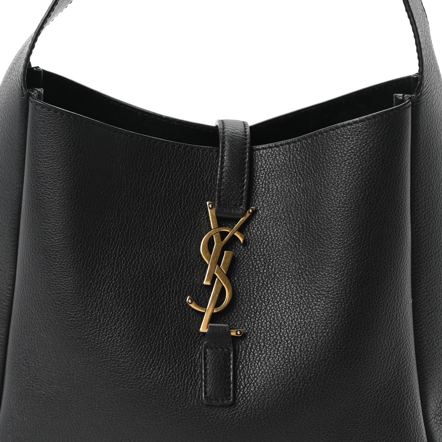 Saint Laurent Smooth Calfskin Small Le 5 A 7 Soft Hobo Black 8 of 10