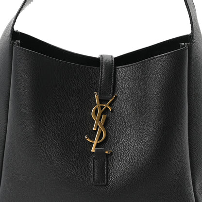 Saint Laurent Smooth Calfskin Small Le 5 A 7 Soft Hobo Black 8 of 10