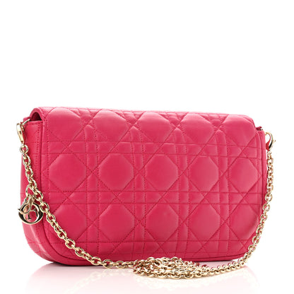 Christian Dior Lambskin Cannage Miss Dior Promenade Pouch Fuchsia 2 of 10
