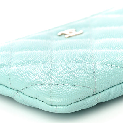 Chanel Caviar Quilted Small Cosmetic Case Light Blue 5 of 11