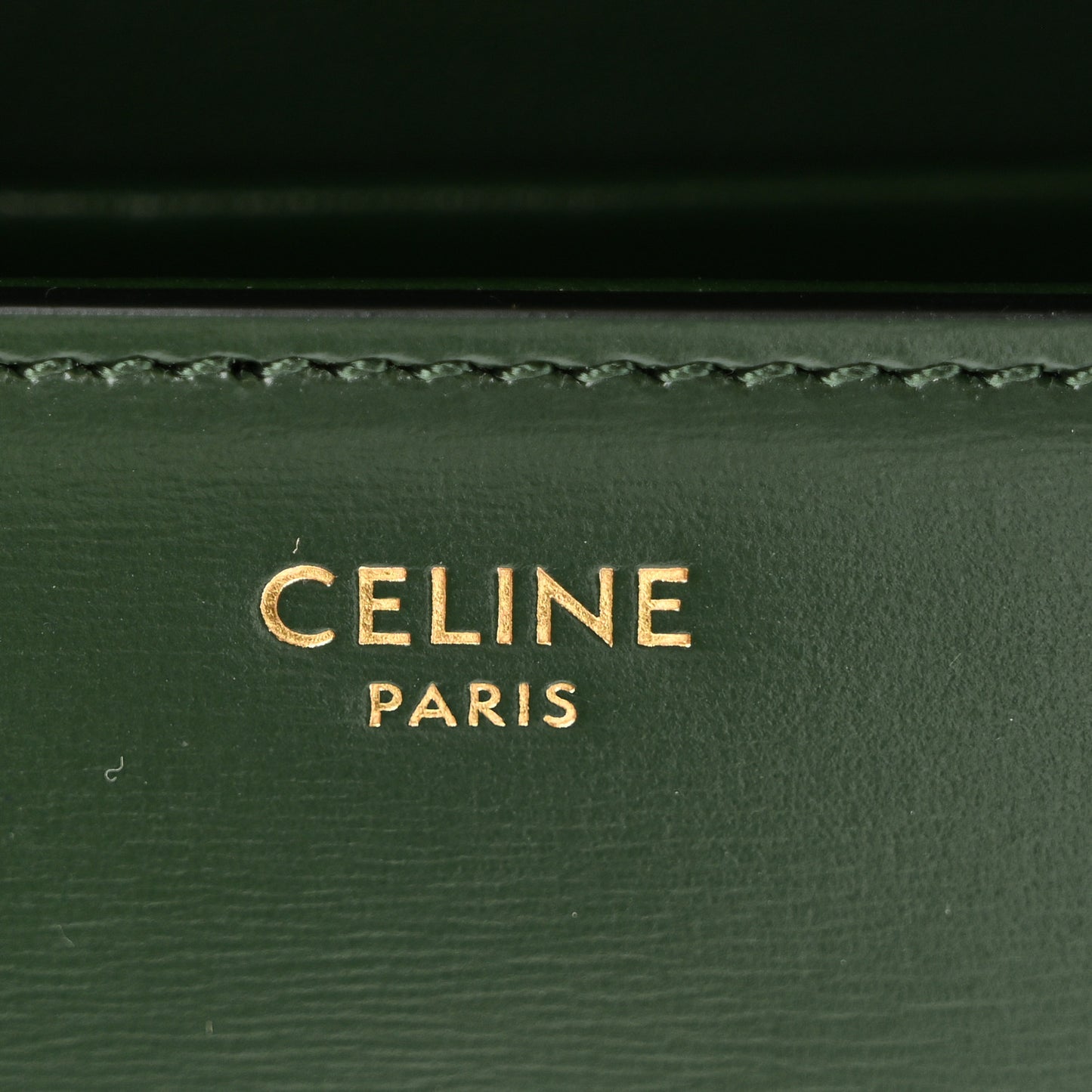 Shiny Calfskin Triomphe Shoulder Bag Forest