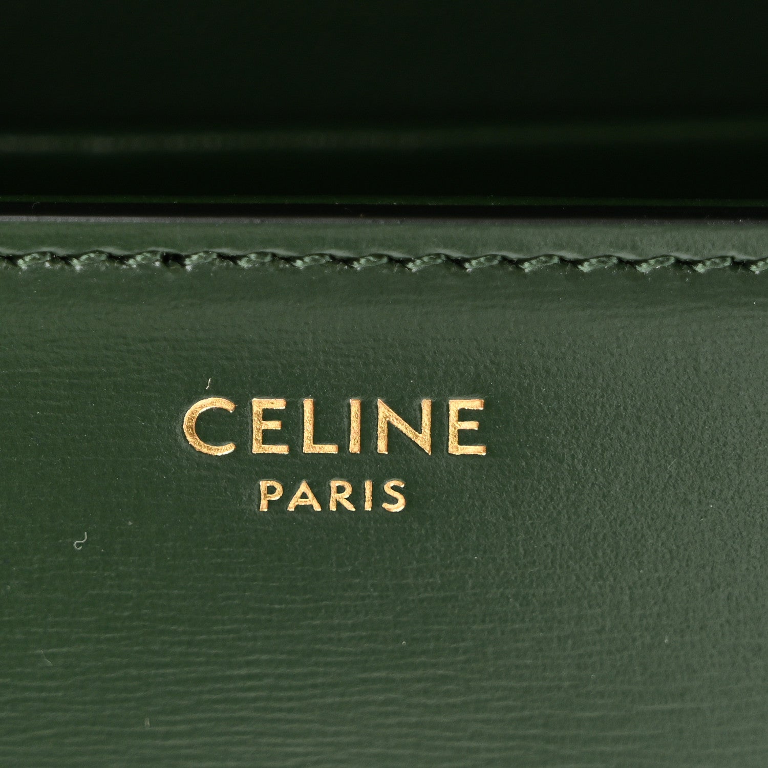 Celine Shiny Calfskin Triomphe Shoulder Bag Forest 6 of 10