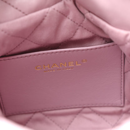 Chanel Shiny Calfskin Quilted Mini Chanel 22 Pink 6 of 10