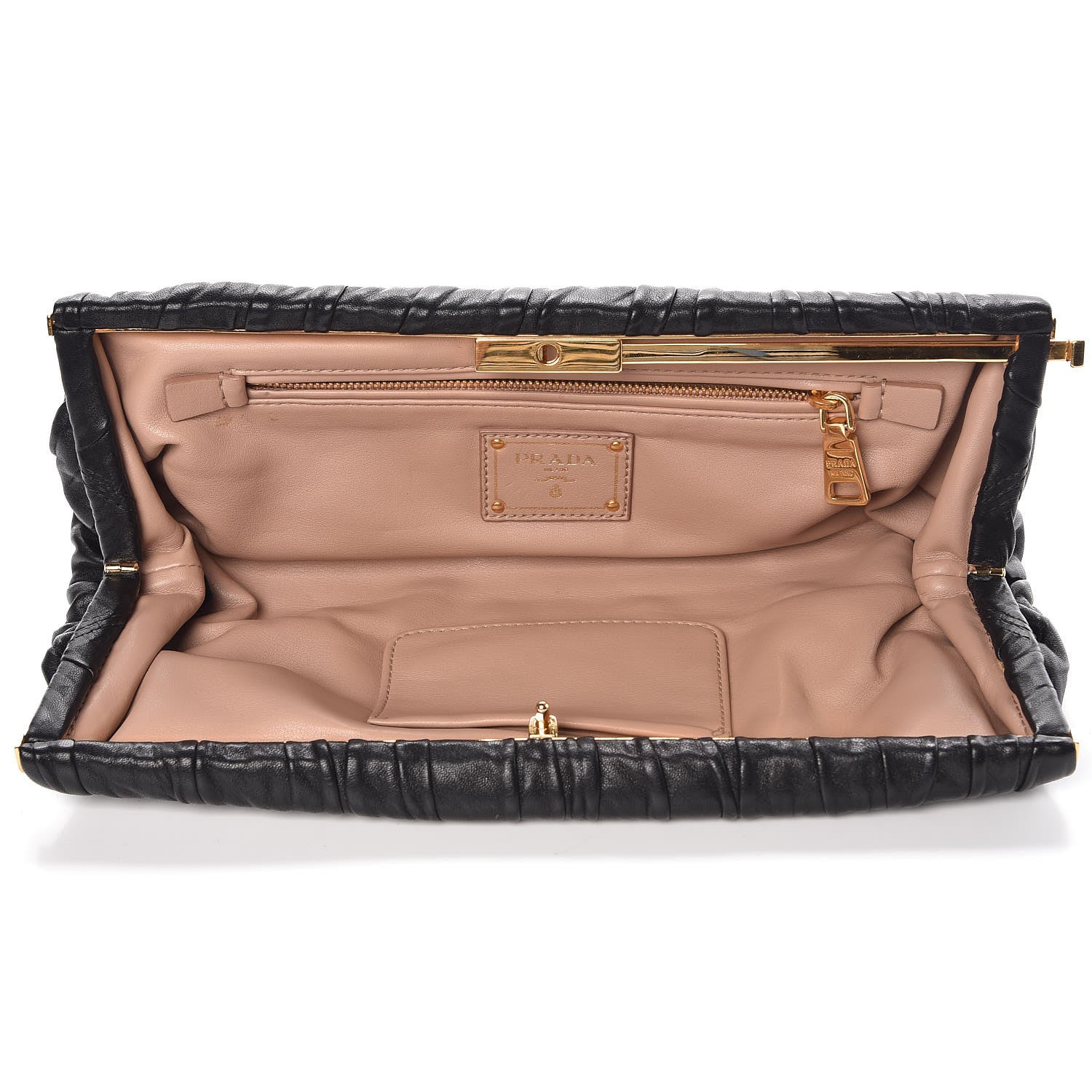 Prada Nappa Gaufre Clutch Black 5 of 7