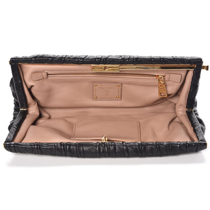 Prada Nappa Gaufre Clutch Black 5 of 7