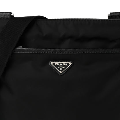 Prada Nylon Vela Flat Messenger Bag Black 8 of 10