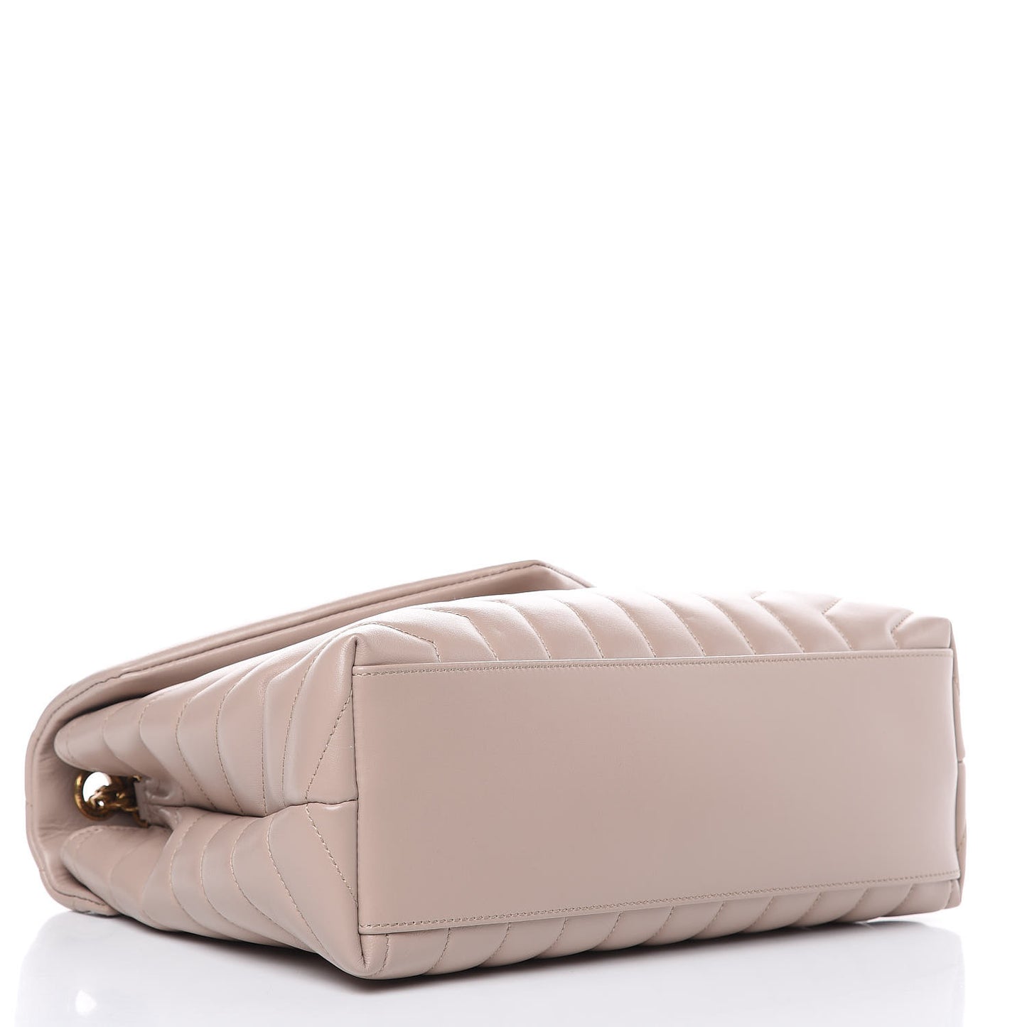 Calfskin Y Quilted Monogram Medium Loulou Chain Satchel Light Natural