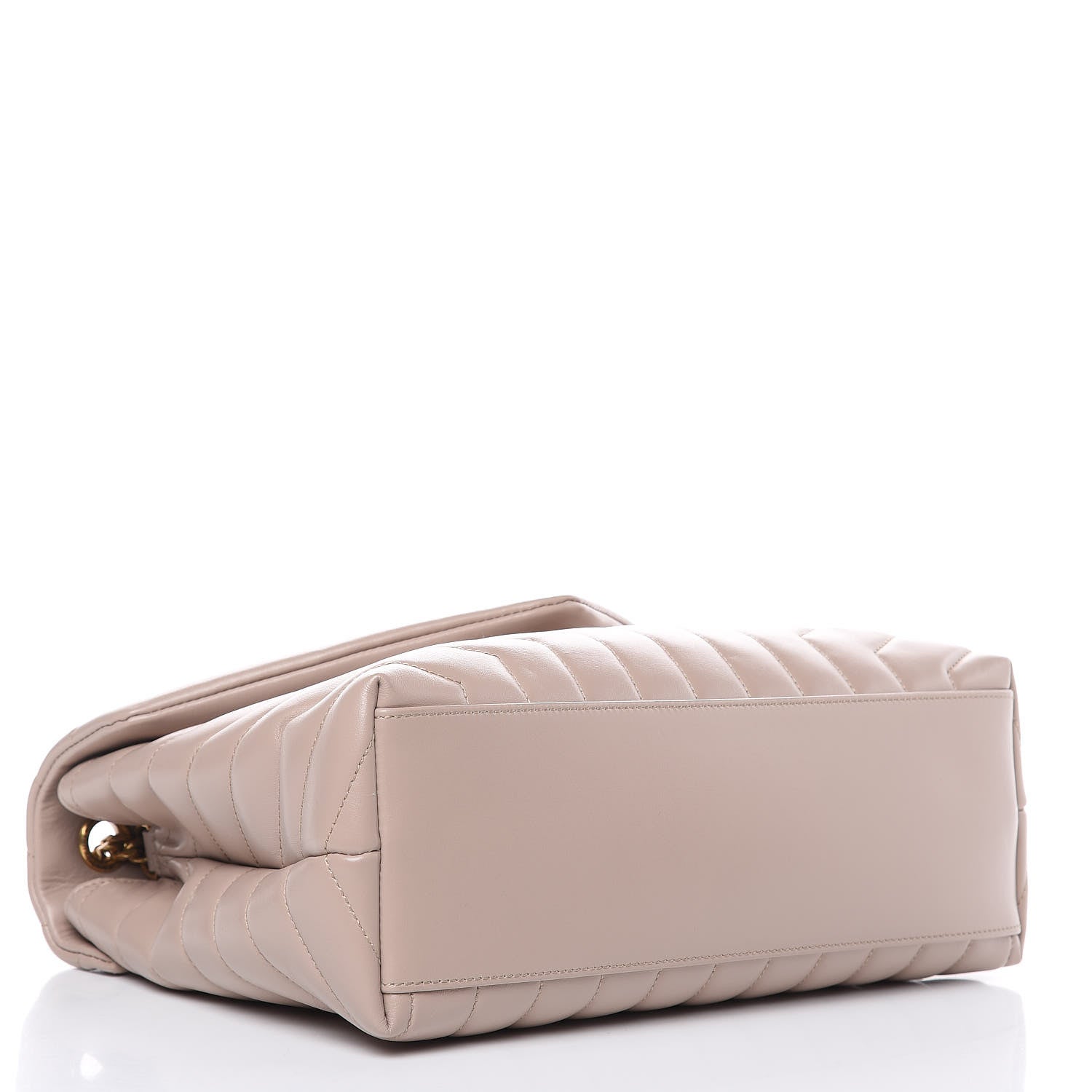 Saint Laurent Calfskin Y Quilted Monogram Medium Loulou Chain Satchel Light Natural 4 of 10