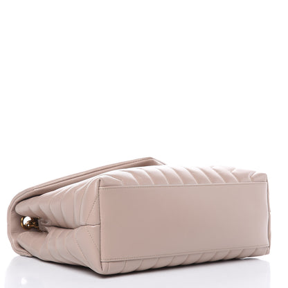 Saint Laurent Calfskin Y Quilted Monogram Medium Loulou Chain Satchel Light Natural 4 of 10