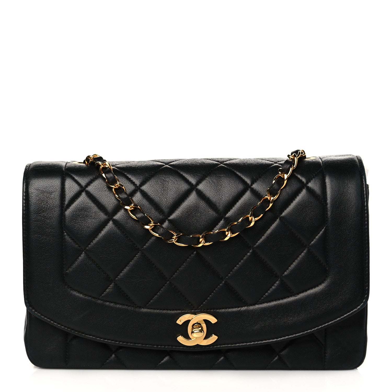 Chanel Lambskin Quilted Medium Single Flap Black 1 of 10