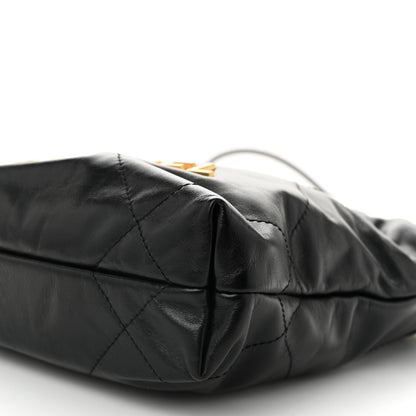 Chanel Shiny Calfskin Quilted Mini Chanel 22 Black 10 of 10