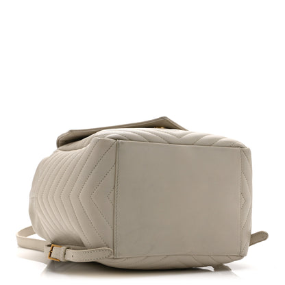 Saint Laurent Lambskin Matelasse Monogram Joe Backpack Cream Black 4 of 10