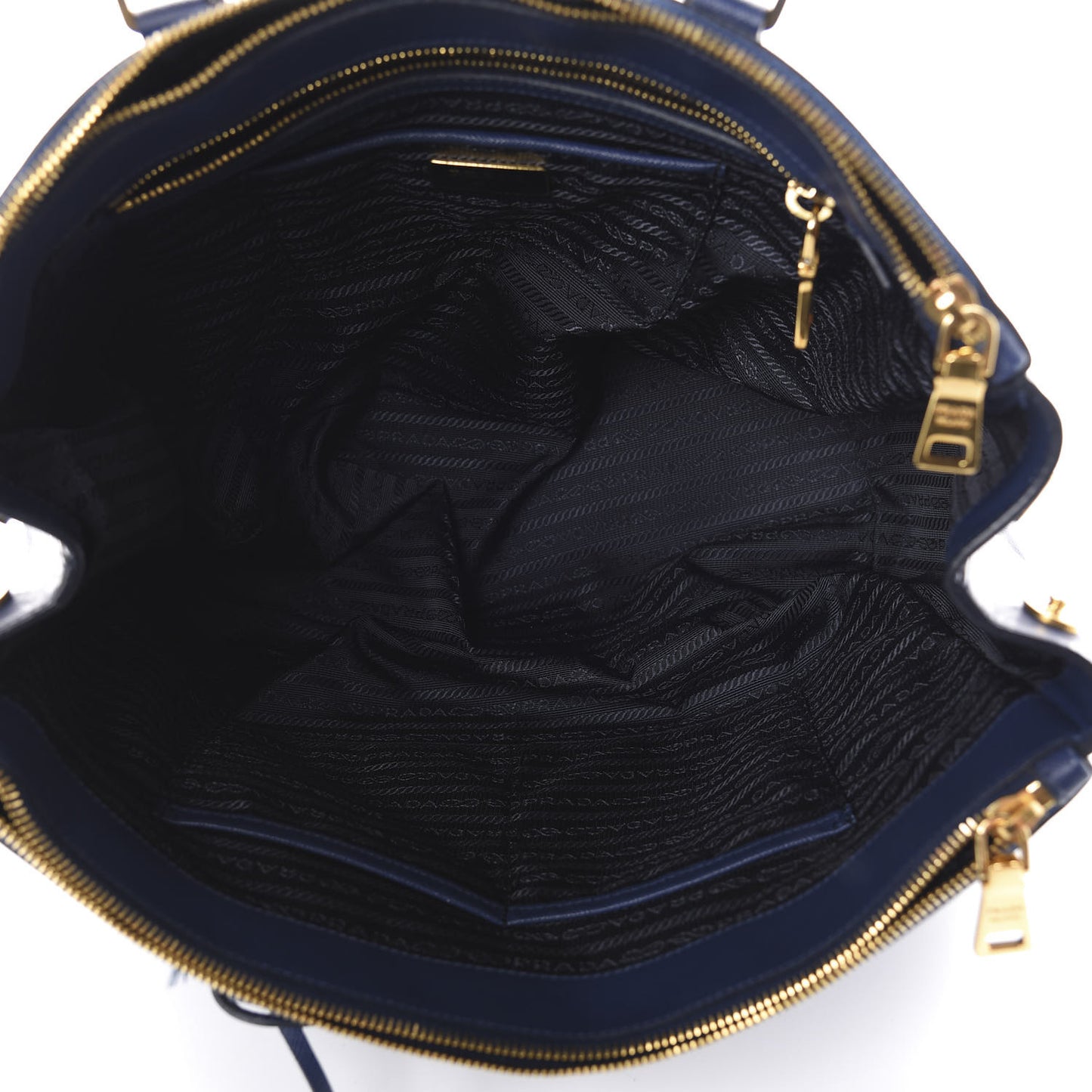Saffiano Large Galleria Double Zip Tote Bluette