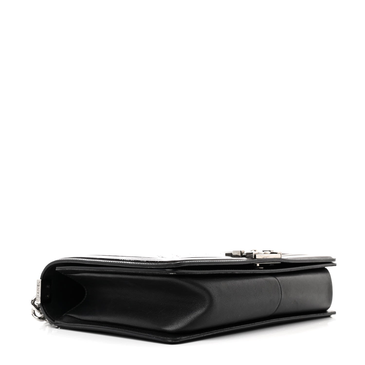 Chanel Patent Calfskin Quilted New Medium Boy Flap Black 4 of 13