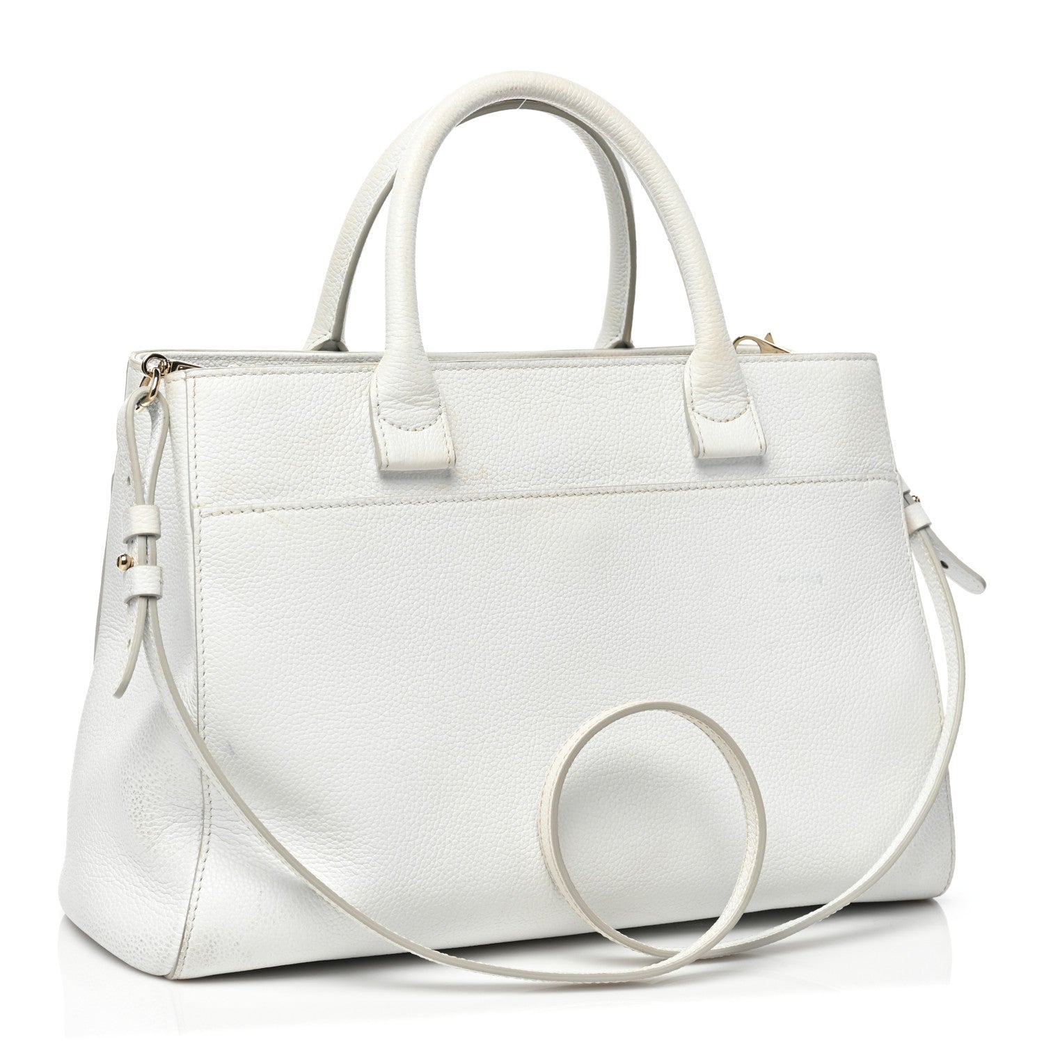 Chanel Grained Calfskin Small Neo Executive Shopper Tote White 3 of 21