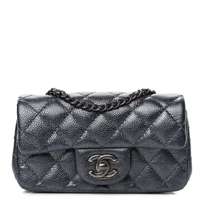 Chanel Metallic Caviar Quilted Extra Mini Flap Charcoal 1 of 4