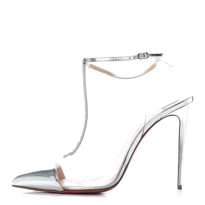 Christian Louboutin Specchio PVC Crystal Nosy 100 Pumps 41 Silver 1 of 8
