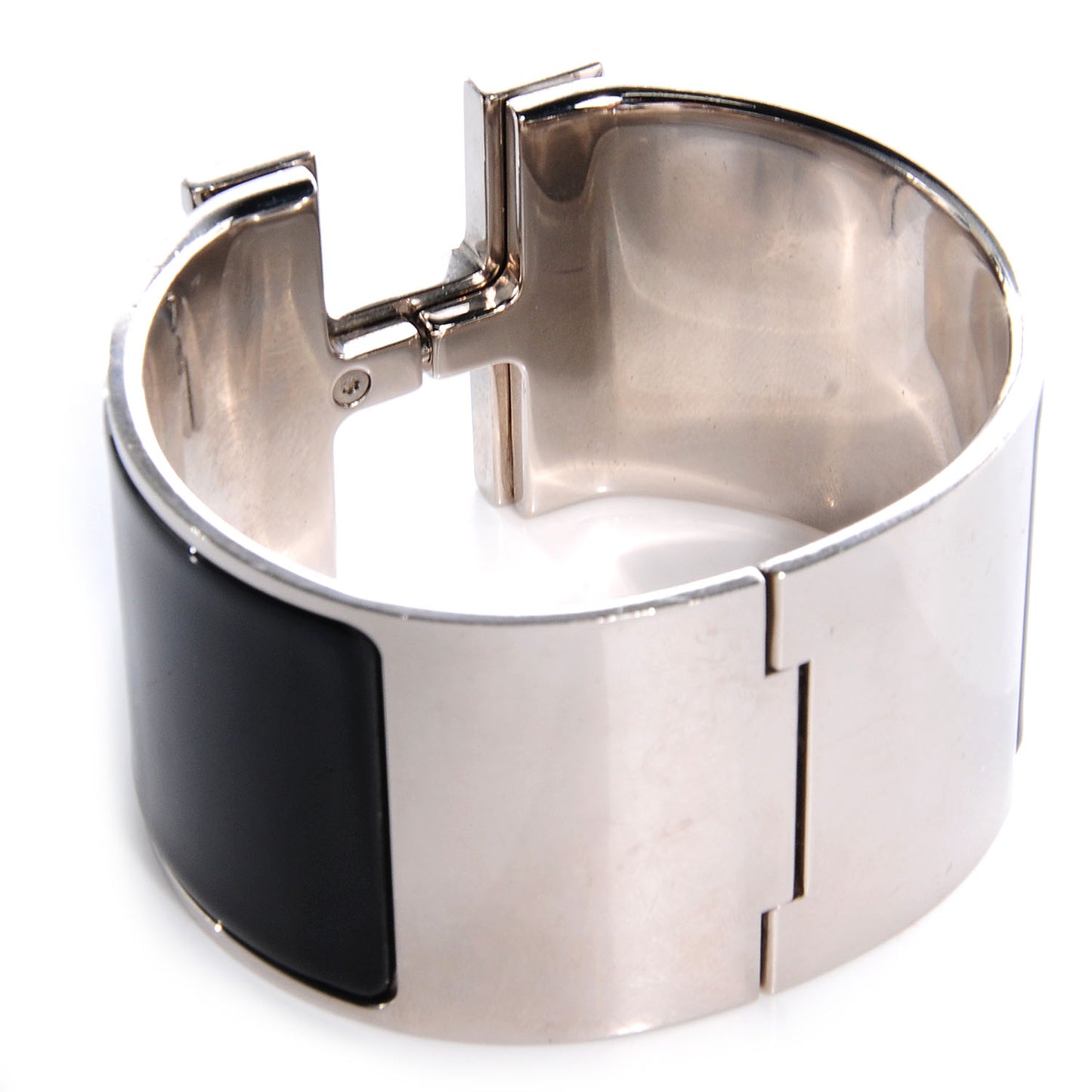 Enamel Extra Wide Clic Clac H Bracelet PM Black