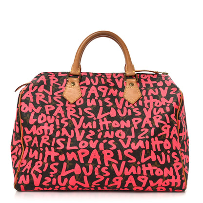 Louis Vuitton Monogram Graffiti Speedy 30 Fuchsia 1 of 11
