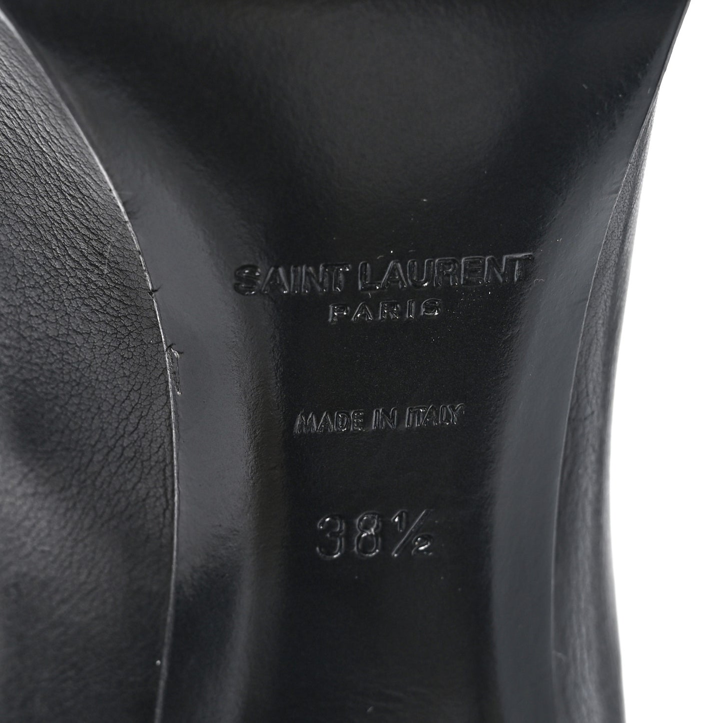 Grained Calfskin Diane 100 Boots 38.5 Black