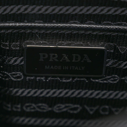 Prada Re-Nylon Vela Saffiano Pocket Single Buckle Messenger Shoulder Bag Black 6 of 11