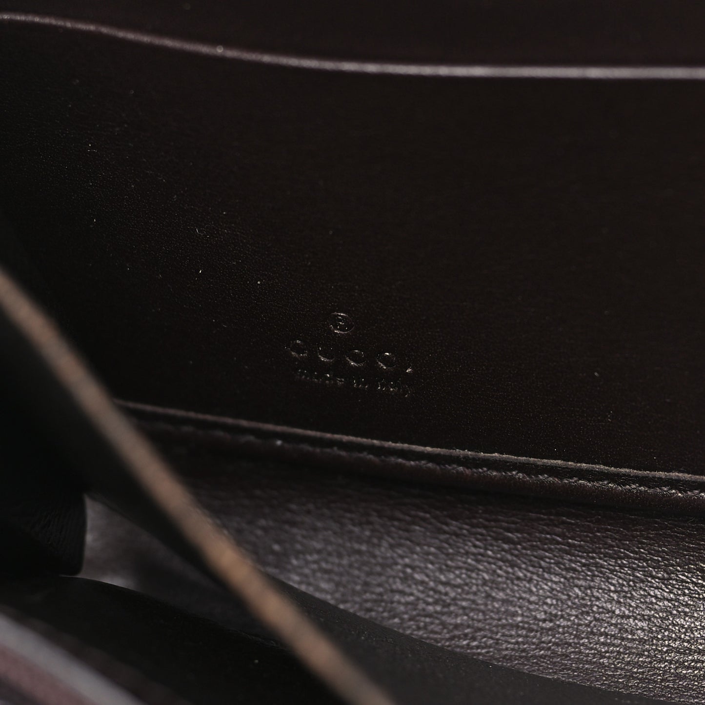 Guccissima Margaux Calfskin Metal Bar Zip Around Wallet Chocolate