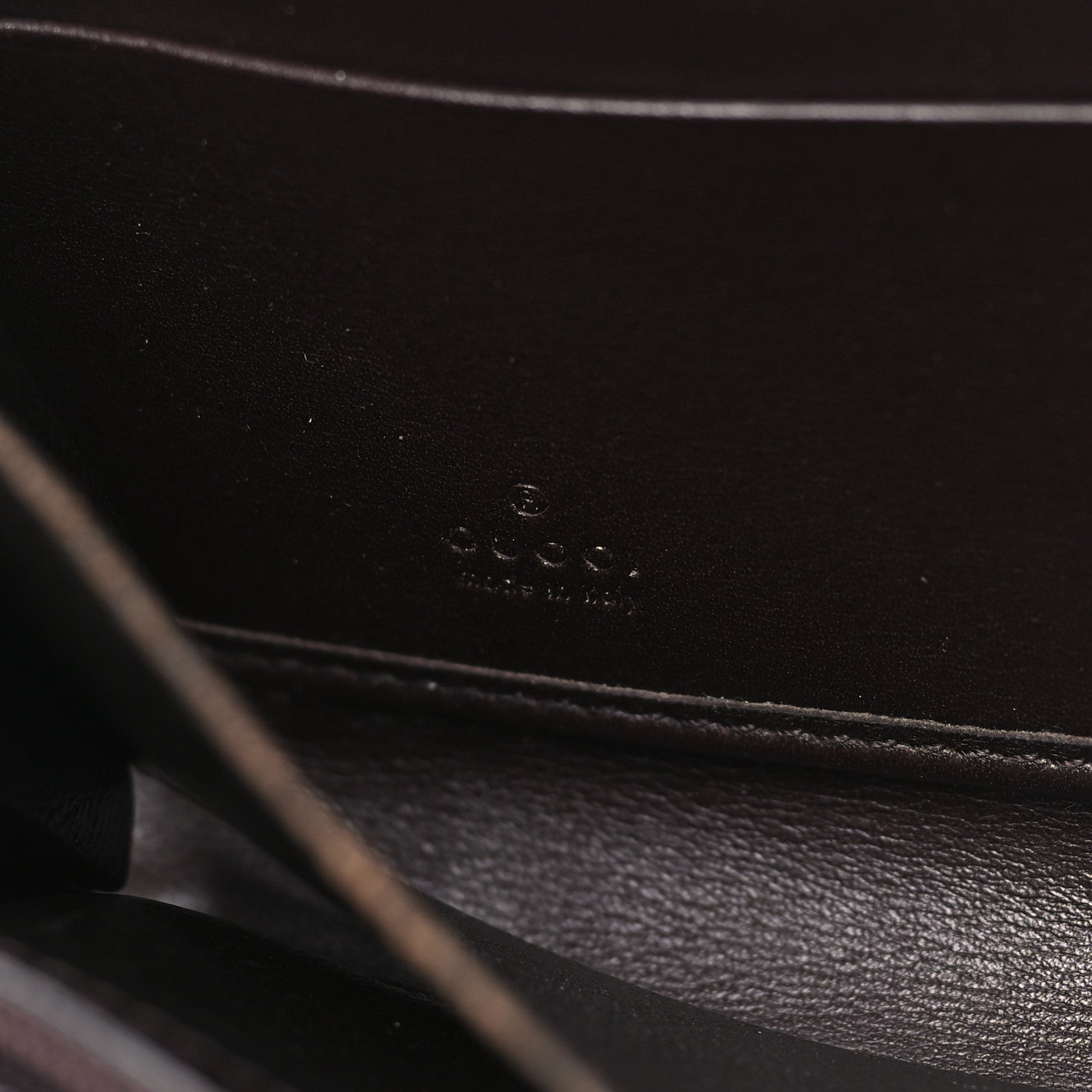 Gucci Guccissima Margaux Calfskin Metal Bar Zip Around Wallet Chocolate 6 of 10