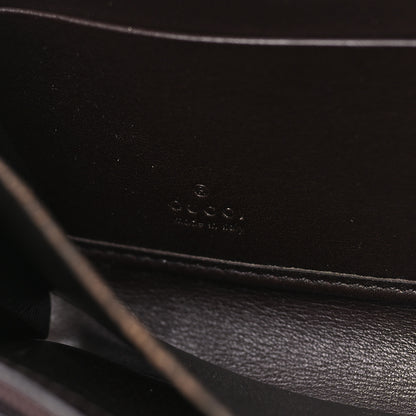 Gucci Guccissima Margaux Calfskin Metal Bar Zip Around Wallet Chocolate 6 of 10