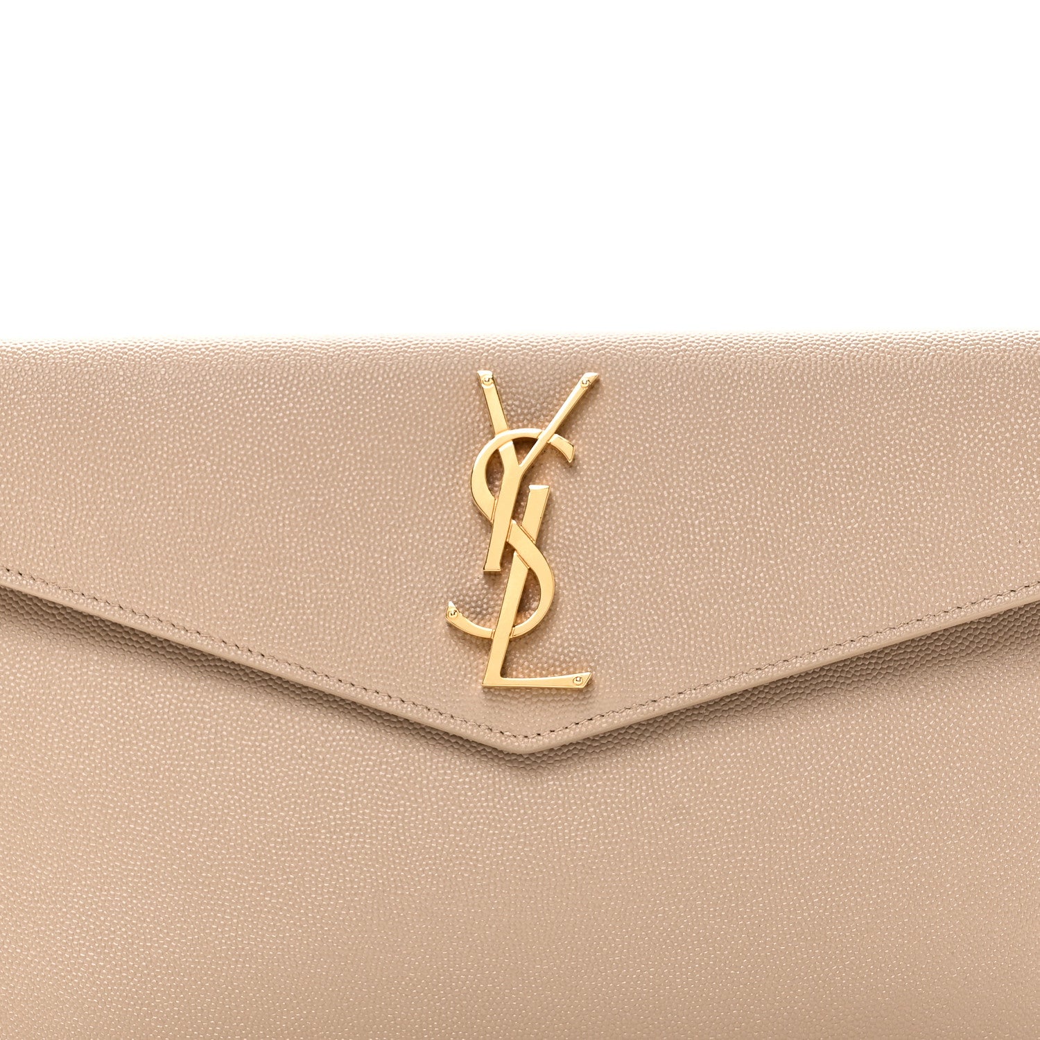 Saint Laurent Grain De Poudre Uptown Pouch Dark Beige 7 of 9