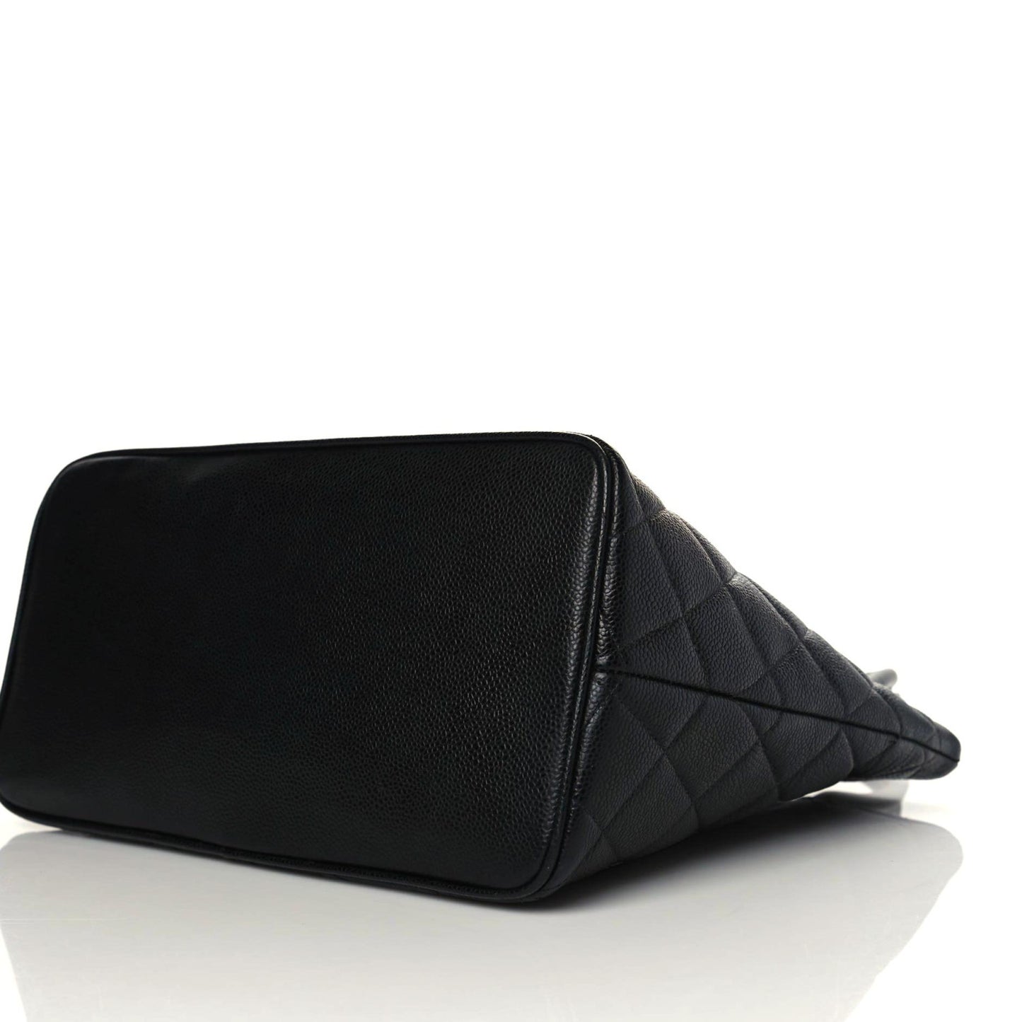 Caviar Quilted Medallion Tote Black