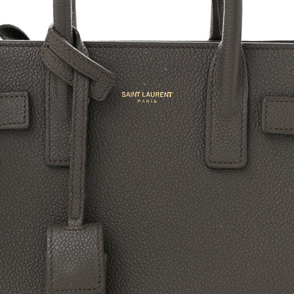 Saint Laurent Grained Calfskin Nano Sac De Jour Coal 7 of 14