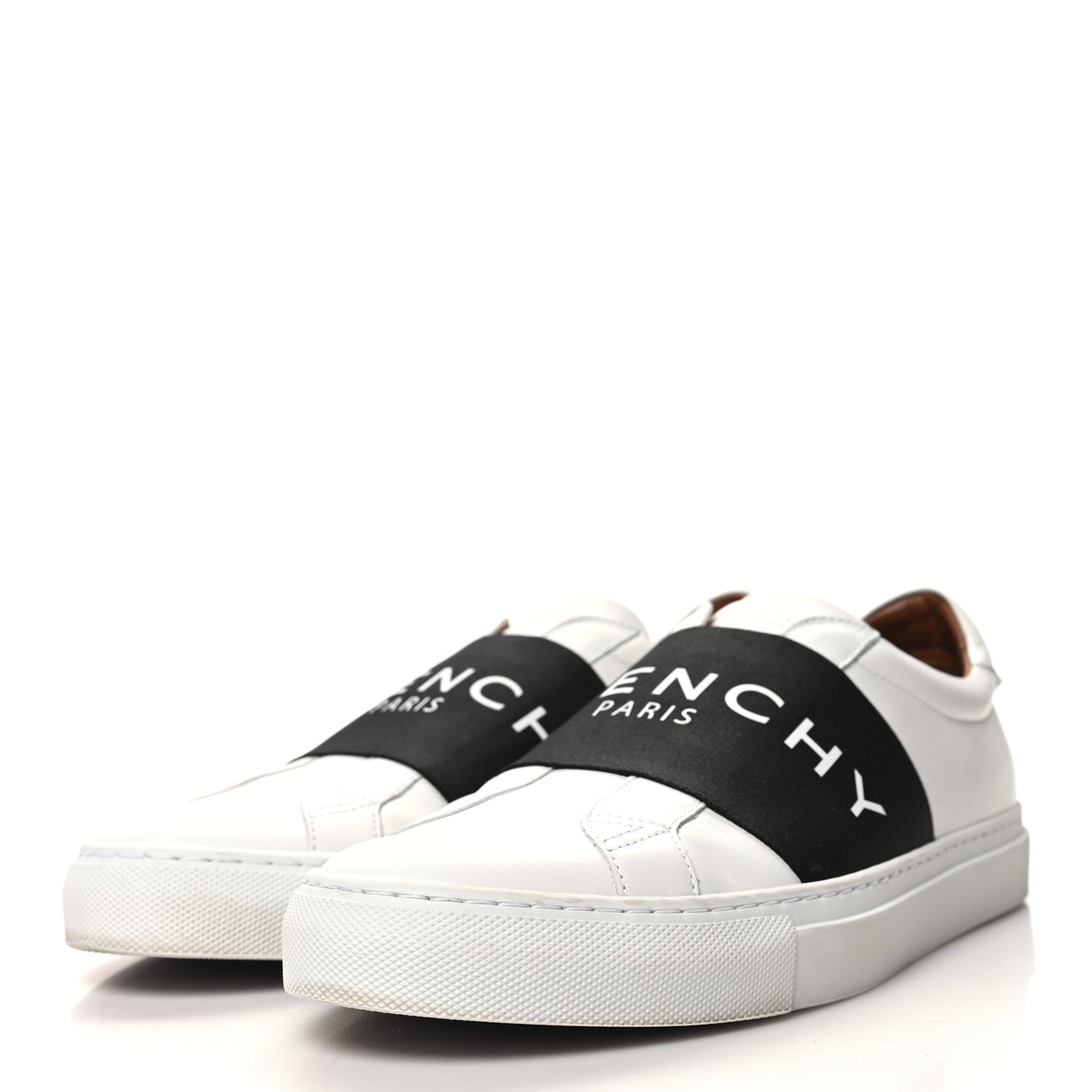 Calfskin Band Logo Mens Urban Street Sneakers 43 White Black