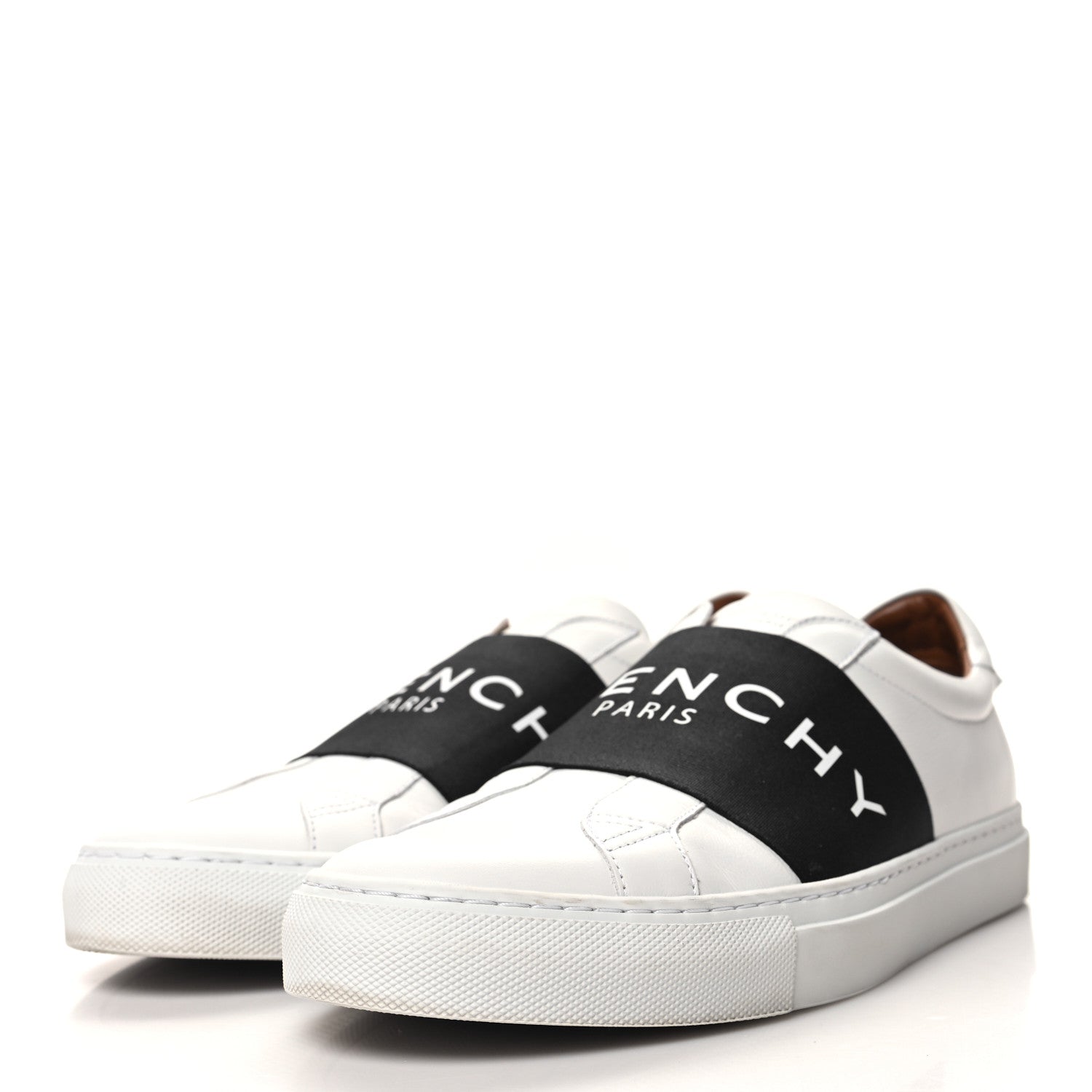 Givenchy Calfskin Band Logo Mens Urban Street Sneakers 43 White Black 3 of 8