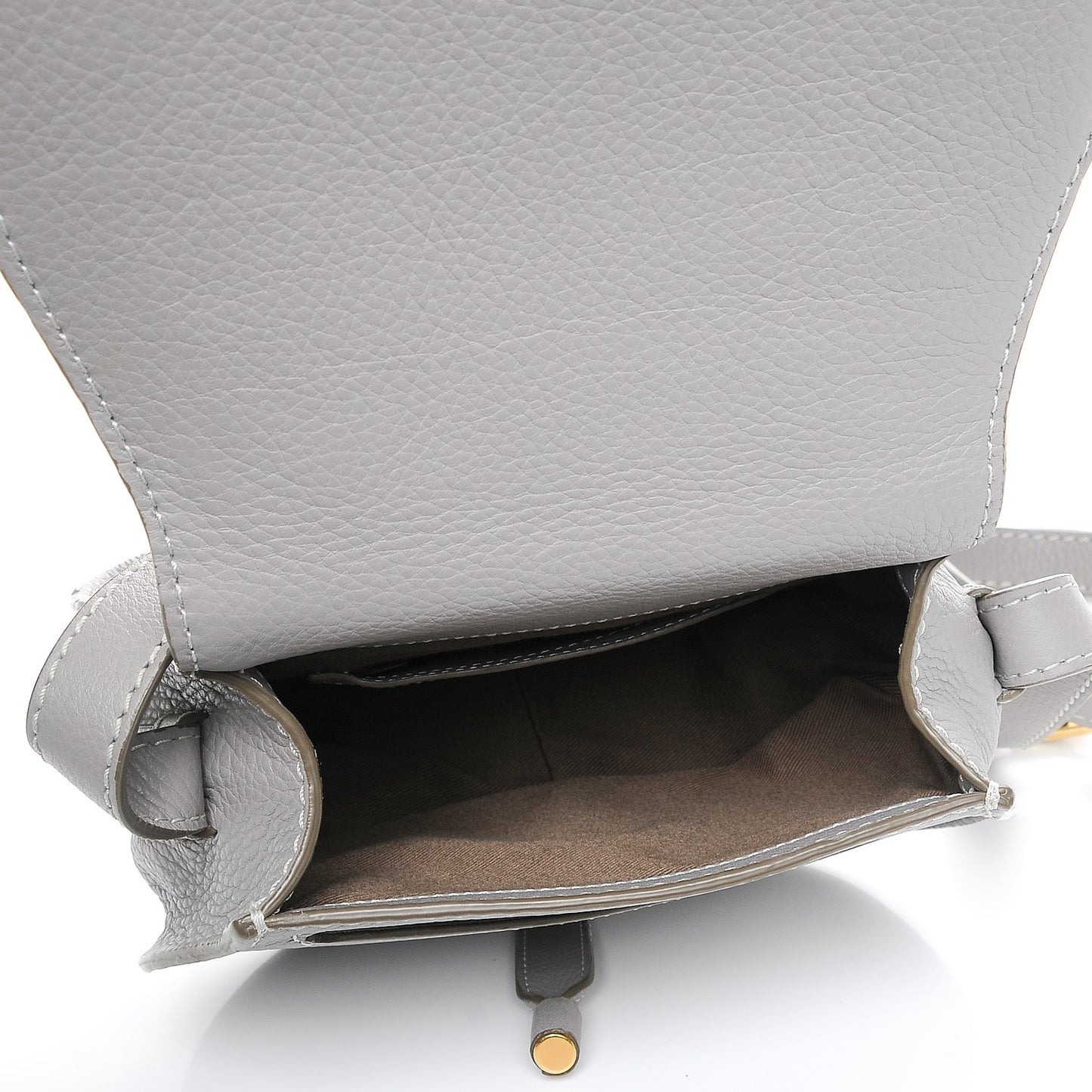 Calfskin Mini Marcie Round Crossbody Bag Cashmere Grey
