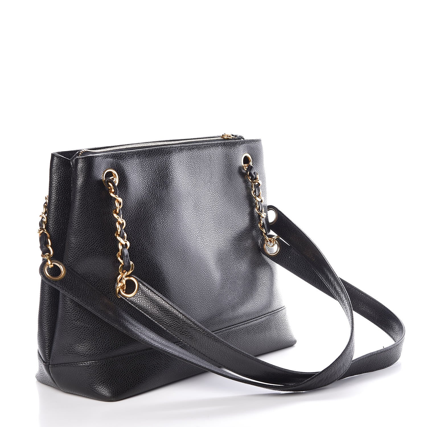 Chanel Caviar CC Shopper Tote Black 3 of 9