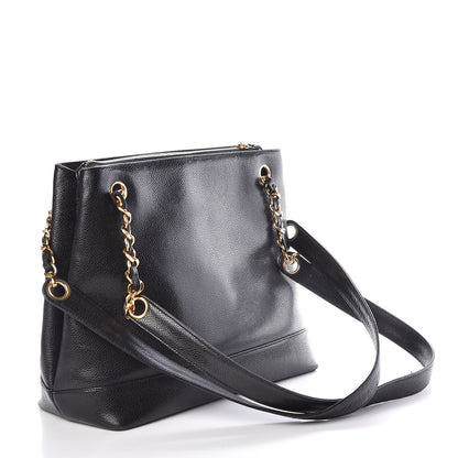 Chanel Caviar CC Shopper Tote Black 3 of 9