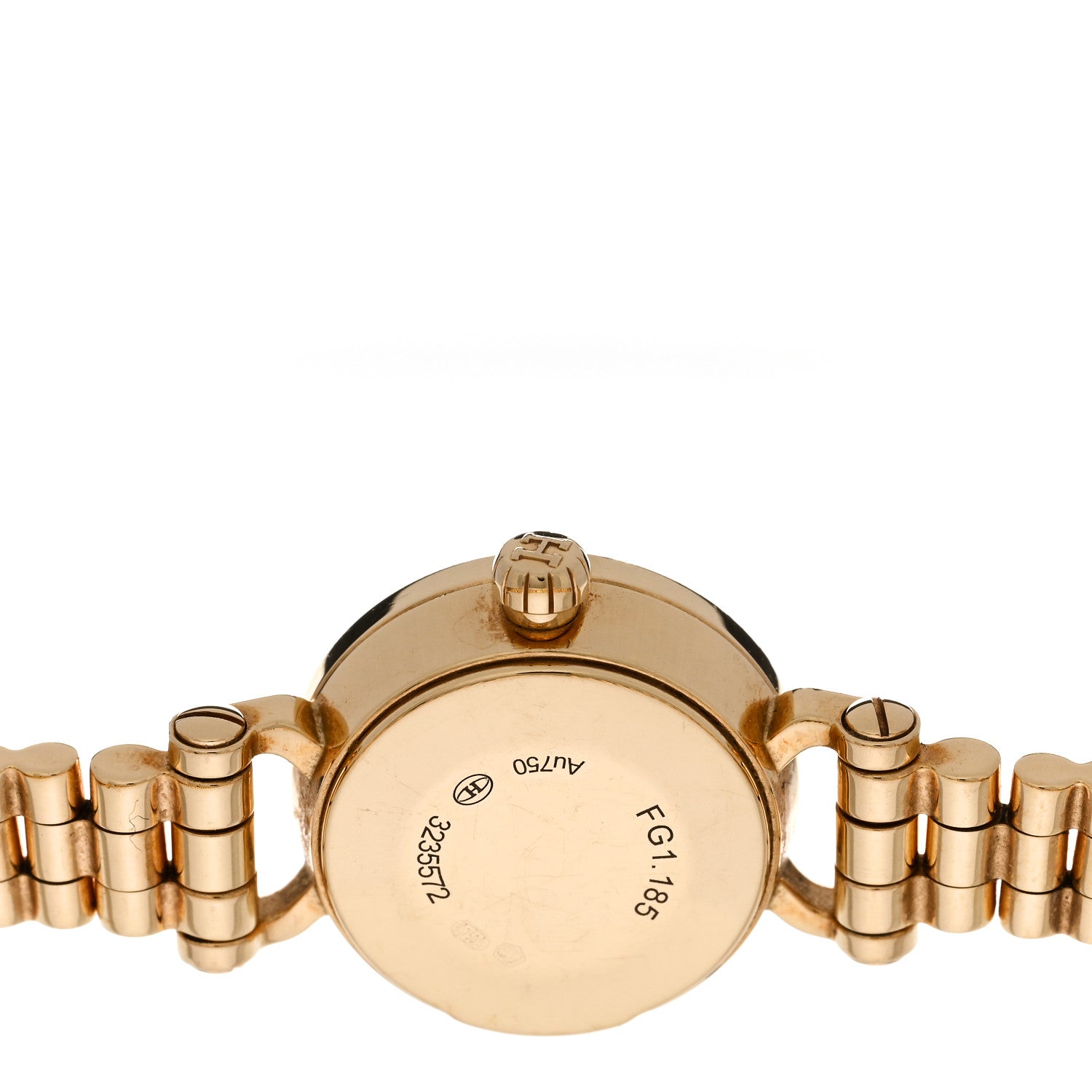 Hermes 18K Yellow Gold Diamond 16mm Faubourg Quartz Watch 4 of 5