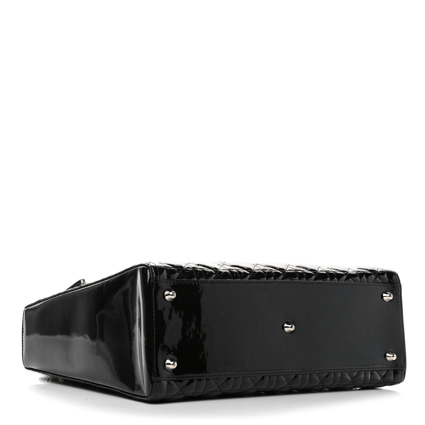 Patent Cannage Large Lady Dior Black