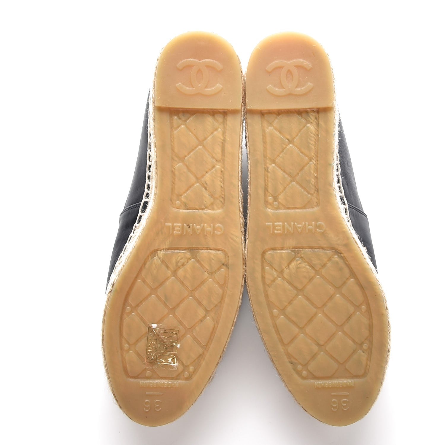 Chanel Lambskin CC Espadrilles 36 Dark Navy 7 of 9