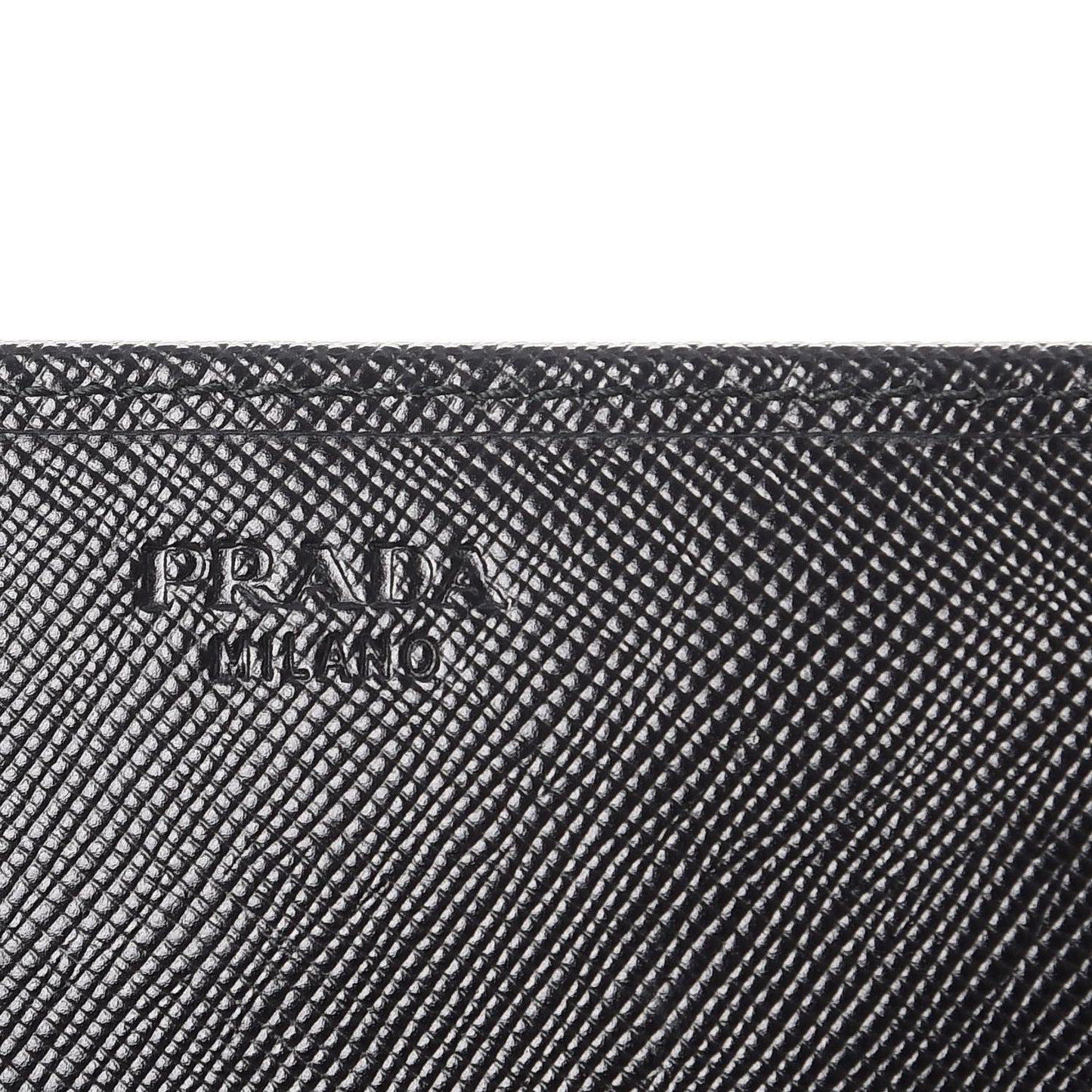 Saffiano Metal Continental Flap Wallet Nero Black