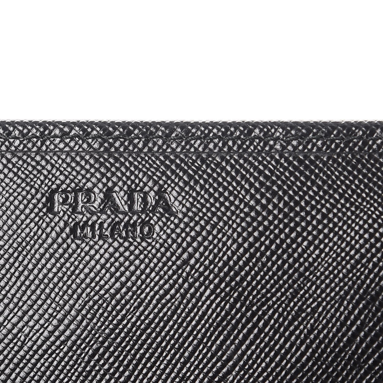 Prada Saffiano Metal Continental Flap Wallet Nero Black 6 of 10