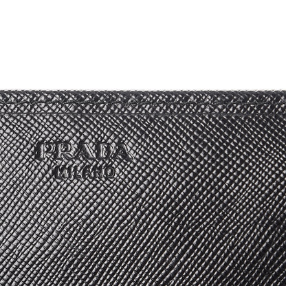 Prada Saffiano Metal Continental Flap Wallet Nero Black 6 of 10