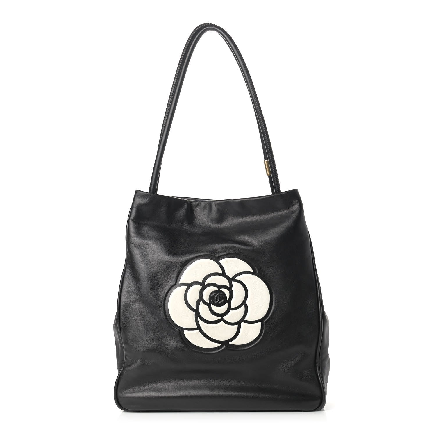Chanel Lambskin Camellia Tote Black 1 of 16
