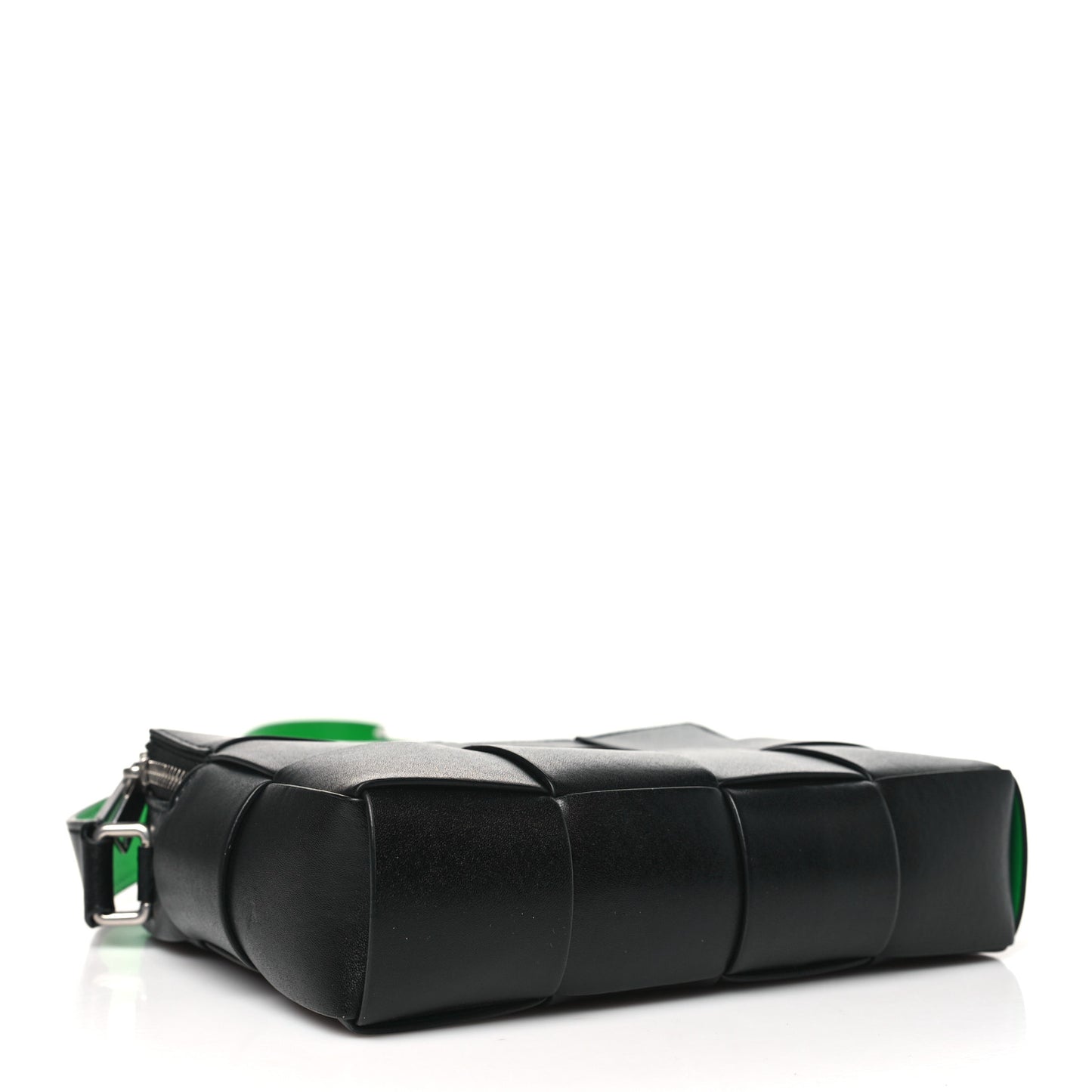 Calfskin Maxi Intrecciato Cassette Camera Bag Black