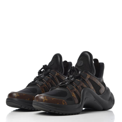Louis Vuitton Calfskin Patent Monogram LV Archlight Sneakers 42 Black 3 of 20