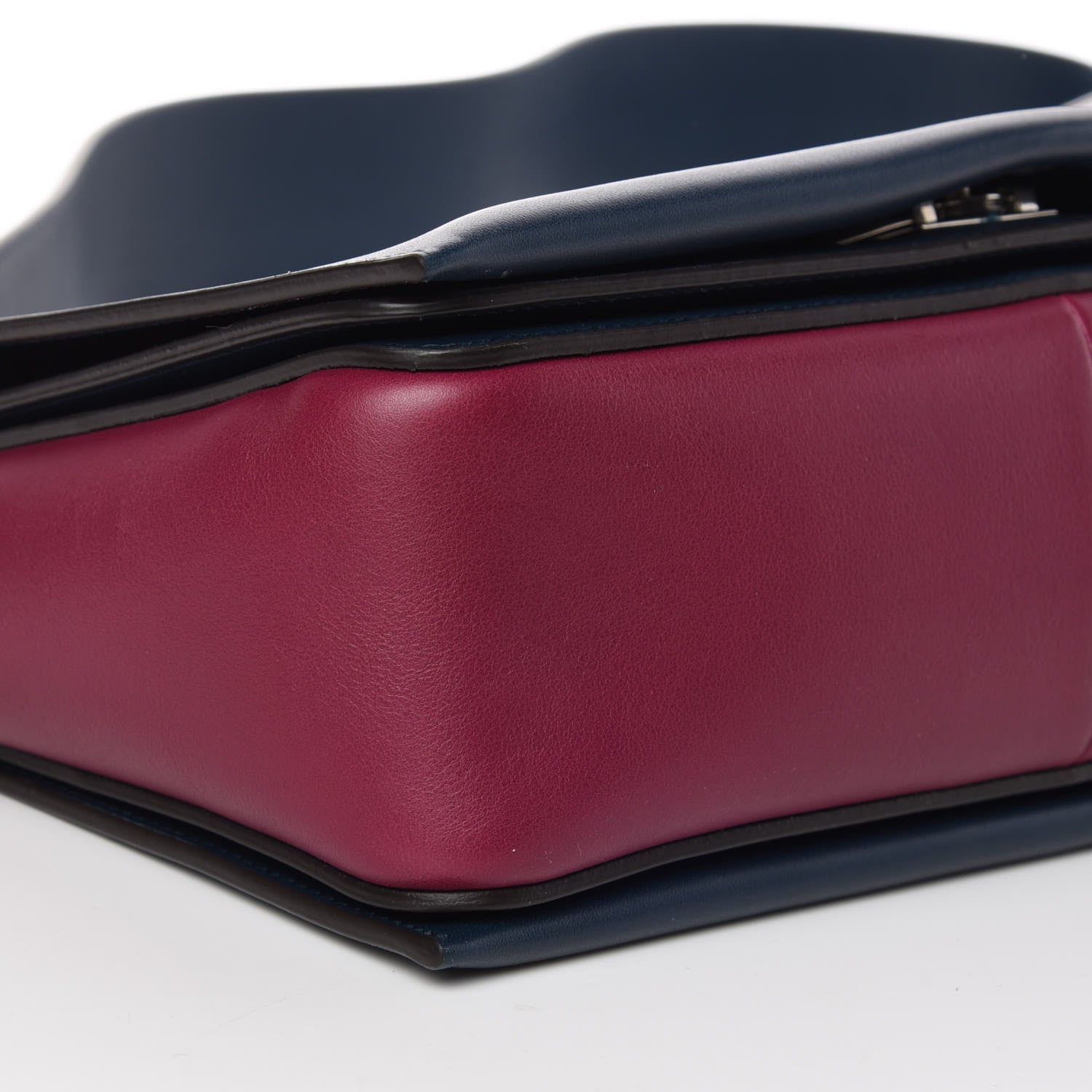 Celine Shiny Smooth Calfskin Medium Frame Shoulder Bag Steel Blue Plum 5 of 11