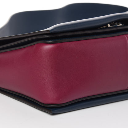 Celine Shiny Smooth Calfskin Medium Frame Shoulder Bag Steel Blue Plum 5 of 11
