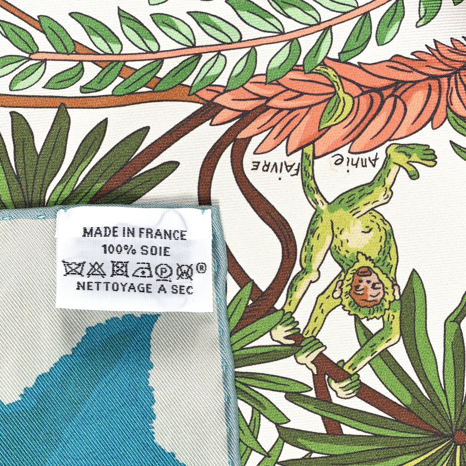 Hermes Silk Le Jardin Des Peintres Double Face Scarf 90 4 of 4