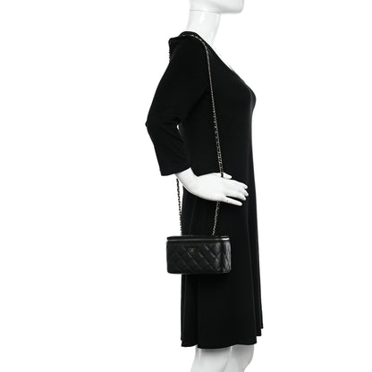 Chanel Caviar Quilted Small Vanity Case With Chain Black 2 of 11