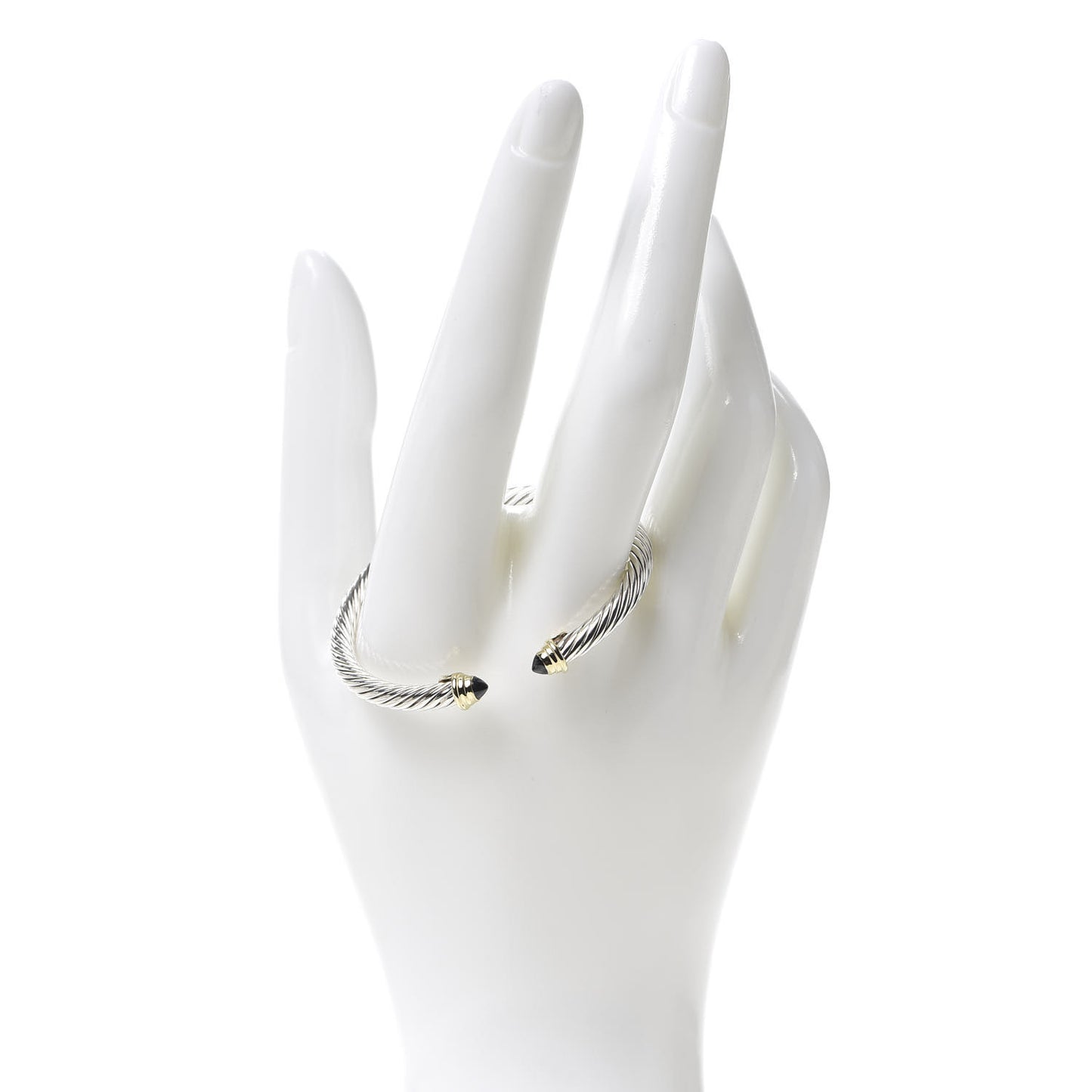 Sterling Silver 18K Yellow Gold Blue Sapphire 4mm Cable Kids Birthstone Bracelet